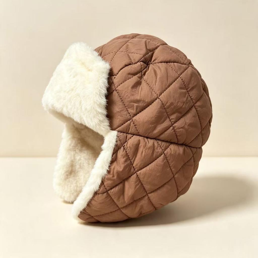 Children Winter Lei Feng Hat Warm Ear Protection Hat for Boys Girls Cute Thickened Windproof Plush Lined Hat for 0-4 Years Old