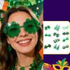 Irish Shamrock Eyeglasses Green Four Leaf Clovers Glasses Leprechaun Costume for Women Men Saint Patrick's Day Sunglass
