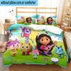3PCS Colorful Friends Dollhouse 3pcs Bedding,Including 3PCS Duvet Cover And 2pcs Pillowcases Perfect for Christmas,Ideal for Bedroom, Dormitory
