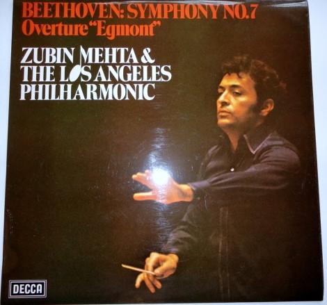 

LP Record ZUBIN MEHTA, LOS ANGELES PHILHARMON - Beethoven Symphony No. 7 / Overture SXLN6673 Decca 1974 UK Classical Used