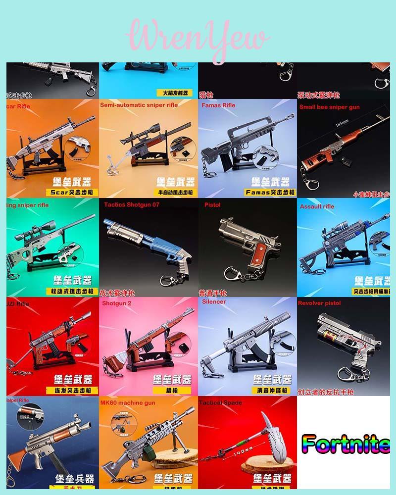 Game Weapon Fortnitevideo Pickaxe Keychain Keepsake Collection Of Model Weapons