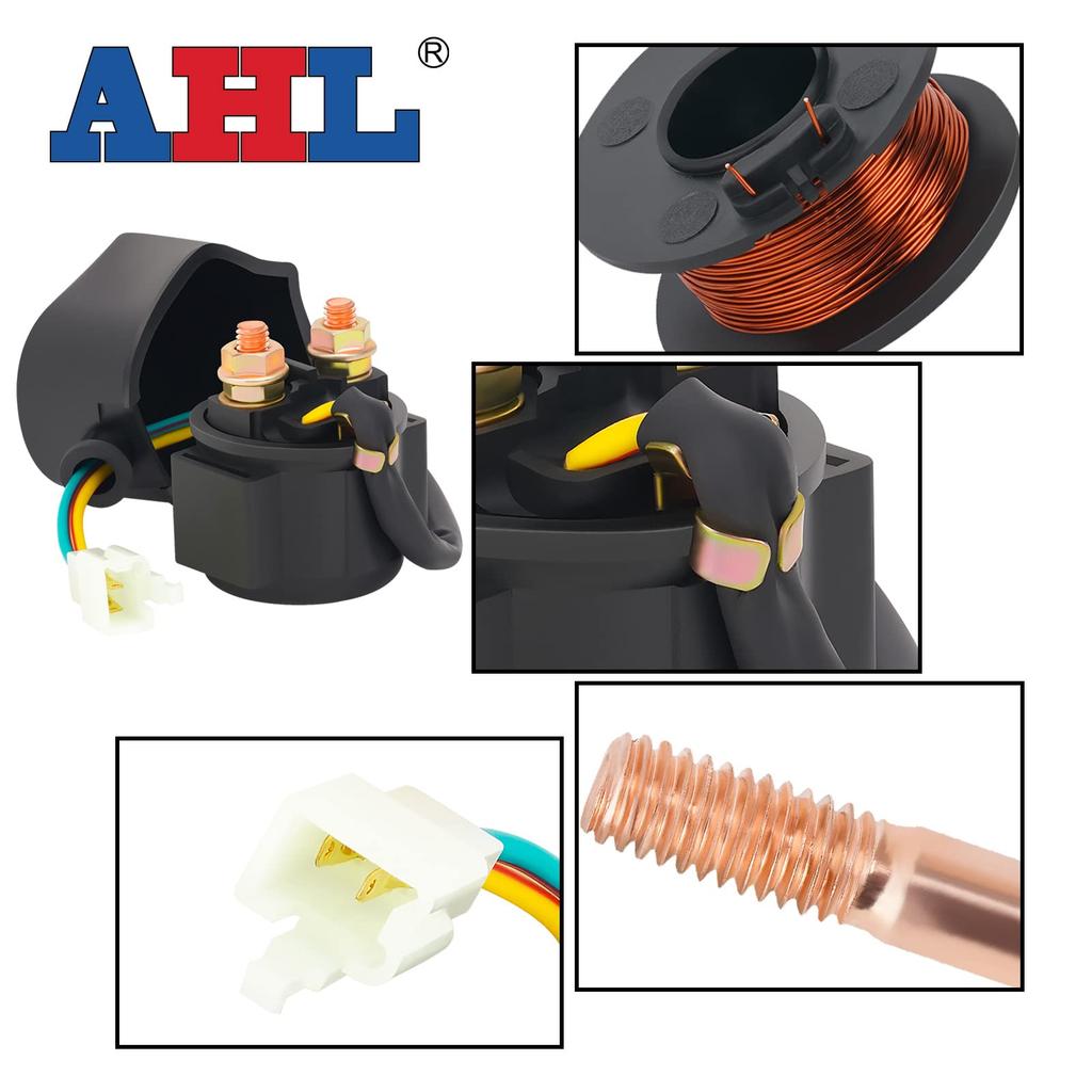 AHL Motorcycle Starter Relay Solenoid Compatible Models: Kawasaki GPZ400R / GPZ400F / GPZ1100F /