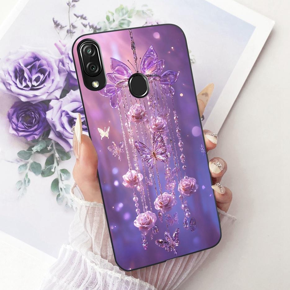 For ZTE Blade V10 Vita Case Luxury Flowers Butterfly Painted Cover Soft TPU Phone Case For ZTE Blade V10 2019 V10Vita Funda Bags