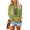 QICED Women's Fashion Casual Long Sleeve O-Neck  Blouses & Shirts