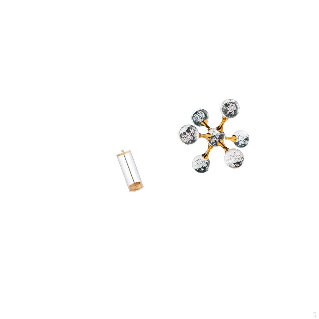 Transparent Straw Organizer And Bubble Sphere Figurine Modern Decorative Sculpture for Desk Office