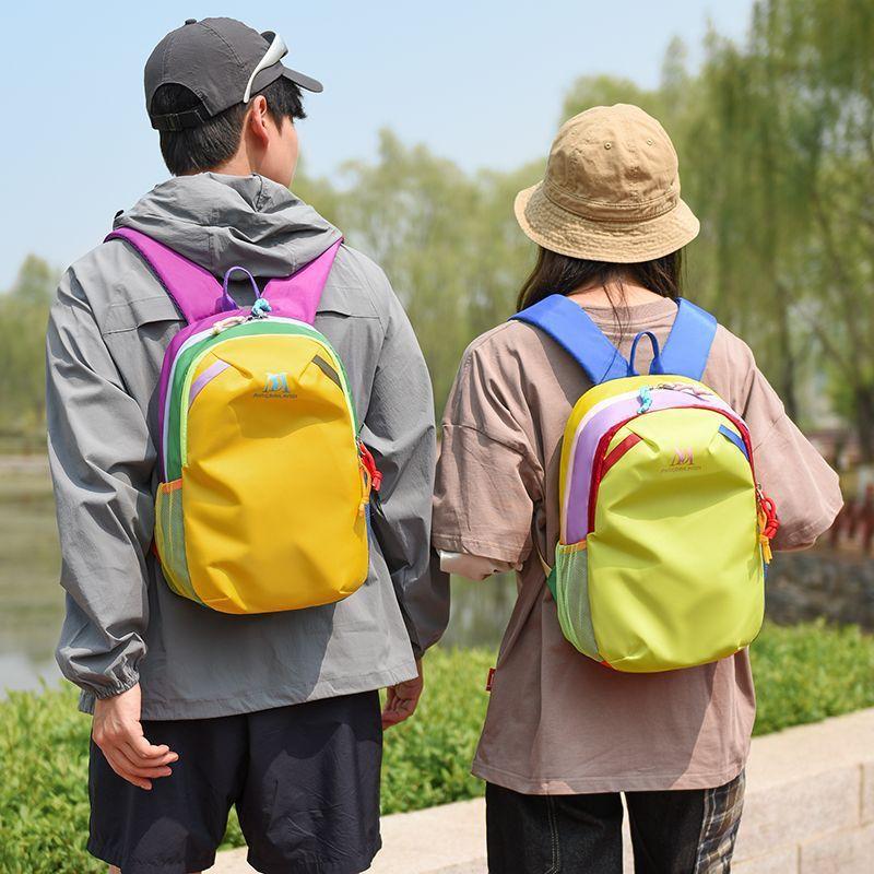 Schoolbag Dopamine Outdoor Small Backpack Men's and Women's Contrasting Splicing Lightweight Sports Mountaineering Bag College Student Travel Backpack