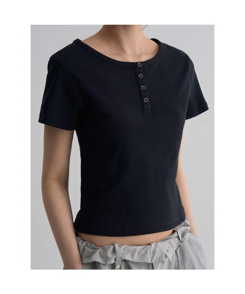 8SECONDS Scoop Neck (U-Neck) Short Sleeve T-Shirt Navy