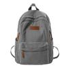 Schoolbag Junior High School Student Schoolbag Women's Autumn and Winter New Simple Corduroy Backpack Versatile Large-capacity High School Student