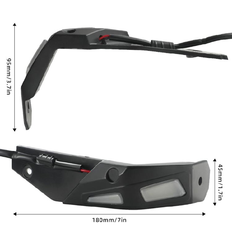 1 Pair Hand Guards Waterproof Protector Kit with LED Lights for Can Am Ryker 600