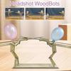 Headshot WoodBots, Handmade Wooden Shooting Puppets Balloon Game, 2025 New Whack A Balloon Strategy Board Game, Balloons Bamboo Man Battle