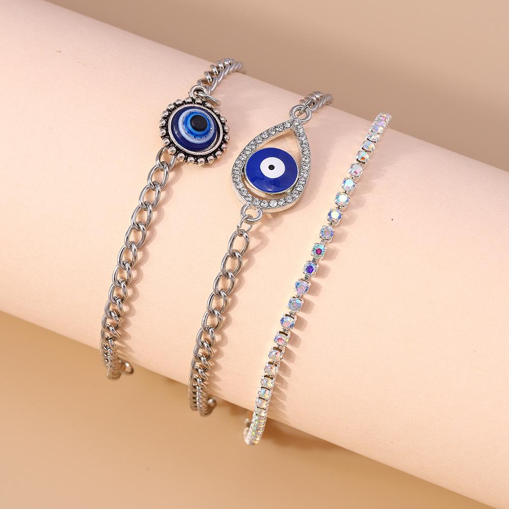 Delicate Evil Eyes Bracelet for Women Girls Y2k Crystal Chain Bracelets Birthday Party Jewelry Gifts