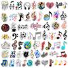 50 Waterproof Musical Note Graffiti Stickers for Phone, Guitar, Laptop, and Tablet Cases