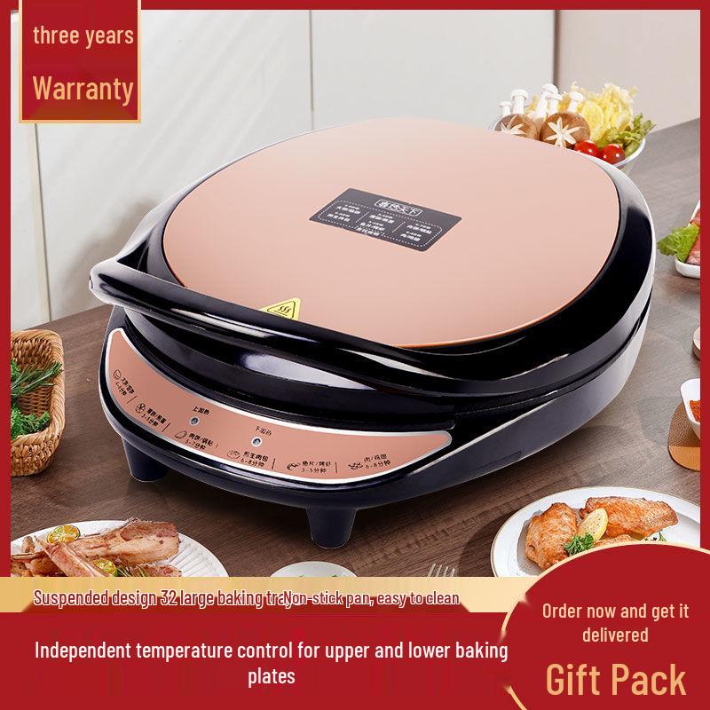 Electric Griddle with Increased Depth: Multi-functional Double-Sided Cooking Pan for Frying, Grilling, Baking, Crepes, and Pancakes