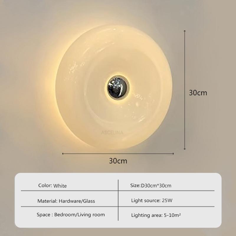 

Скандинавские светодиодные стеклянные настенные светильники Донат Атмосферная лампа для спальни, прикроватной тумбочки, коридора, сенсорный выключатель, домашний декор, внутреннее освещение USB-Tricolor light белый