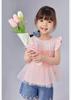 Embroidered Butterfly Flying Sleeves: Summer Children's Casual Fashion Top for Infants and Girls' T-shirts