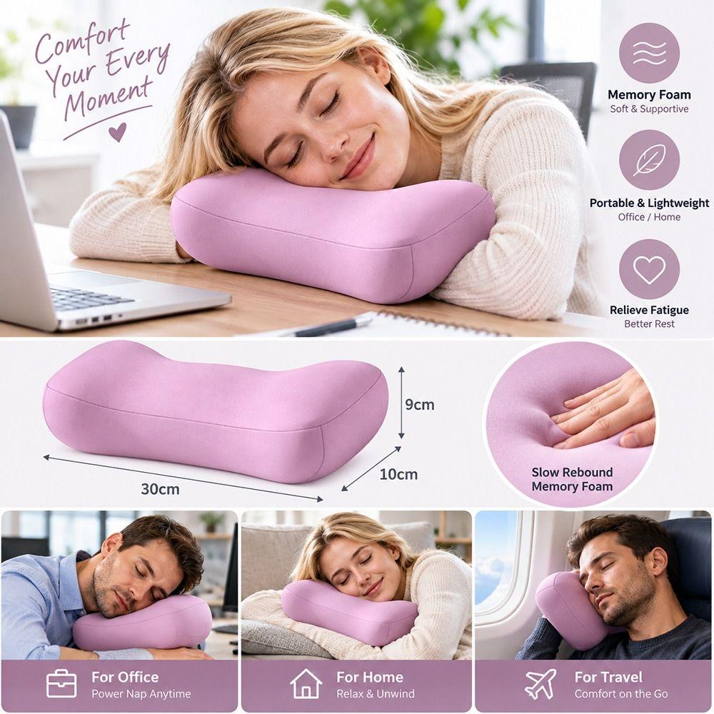 Ergonomic Shape Sleep Pillow Soft Support Memory Foam Pillow Spine Pillow Spine Support