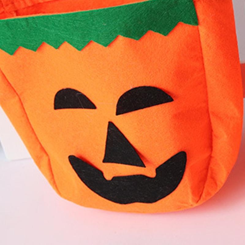 Halloween Pumpkin Bag Large Capacity Handbag Candy Bag Holiday Gift Pumpkin Tote Bag Party Supplies Photoshooting Props