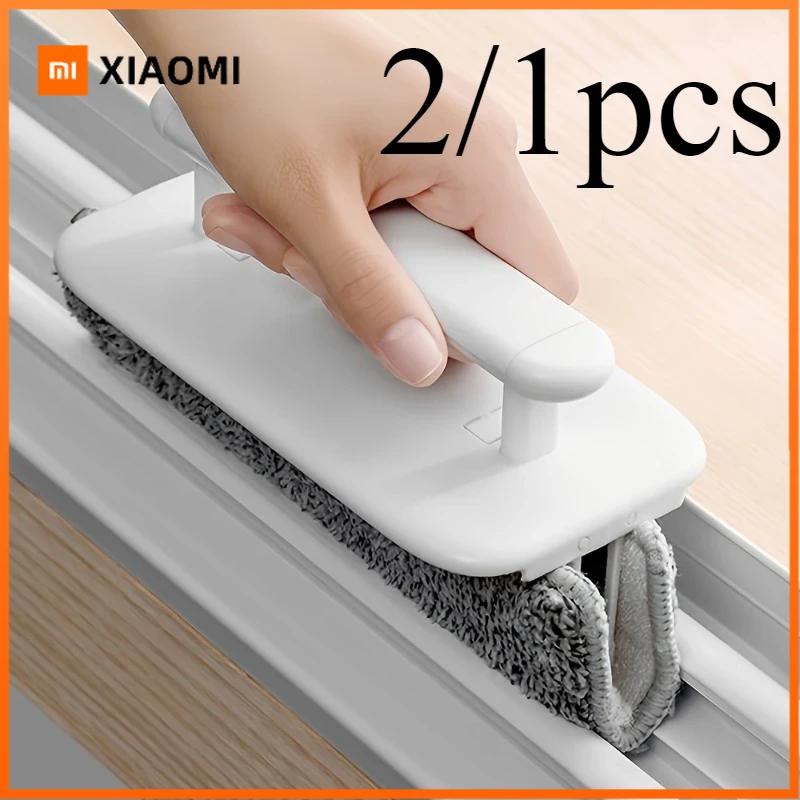Xiaomi 2/1pcs Cleaning Brush Set with Handle and 1 Microfiber Cloth - Easy Slide Scraper Family Living Efficient Sliding Door