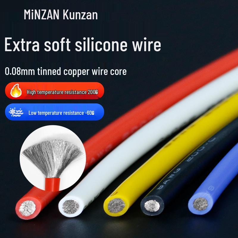 3135 High-Temperature Resistant Silicone Wire for New Energy Lithium Batteries - Soft and Flexible Electric Wire (14, 16, 18, 20 AWG)