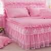 1 Piece Lace Bed Skirt +2pieces Pillowcases Bedding Set Princess Bedding Bedspreads Sheet Bed For Girl Bed Cover King/Queen Size
