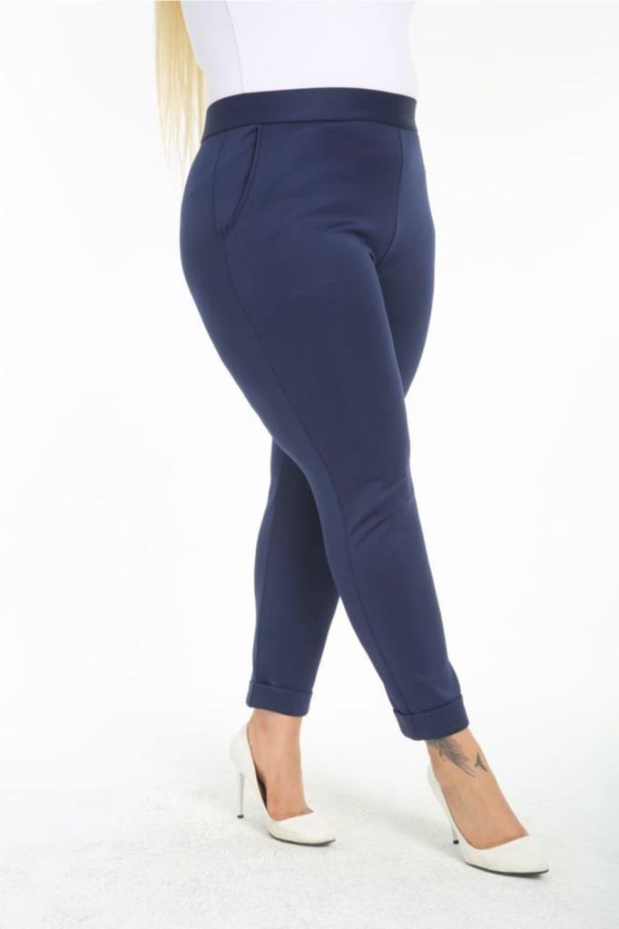 Women's Big Size Dress Diving Fabric Ankle Length Trousers