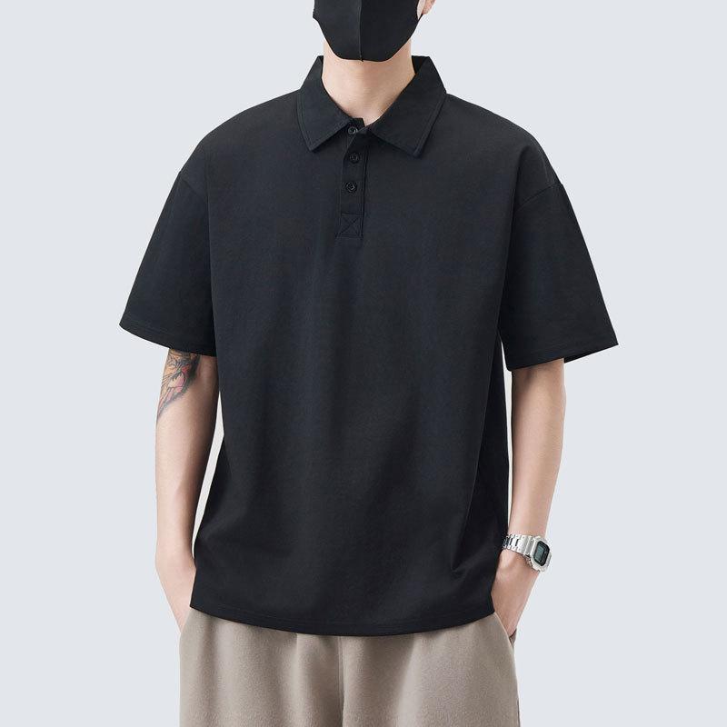 Men's Summer New Loose Short-sleeved POLO Shirt Men's Lapel Thin Short T-top