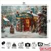 2D Nordpol Weihnachtsstadt Kulisse Schneelandschaft Fotografie Hintergrund
