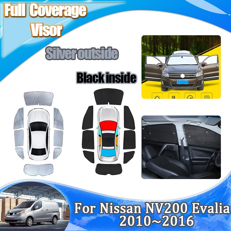 Pour Nissan NV200 Accessoires Evalia 2010~2016 Pare-soleil de voiture Anti-soleil Pare-soleil Isolation thermique Pare-brise Anti-UV Accessoires