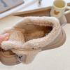 Girls Shoes Cotton Shoes Children's Snow Boots 2025 New Winter Princess Loafers Velvet Warm Bread Shoes