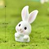 7pcs Cute Animal Garden Decorative Bunny Set Micro Landscape Resin Small Figurines Creative Furniture Decor for Fairy Garden