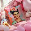 F-Fridas Painting Art Pillow Case Anti-Dustmite Pillowcase Invisible Zipper Silky Short Plush Sofa Cushion Cover