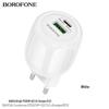 Borofone BA93A Dual Port 20W PD + 18W QC Universal Fast Charger Head (EU Spec)