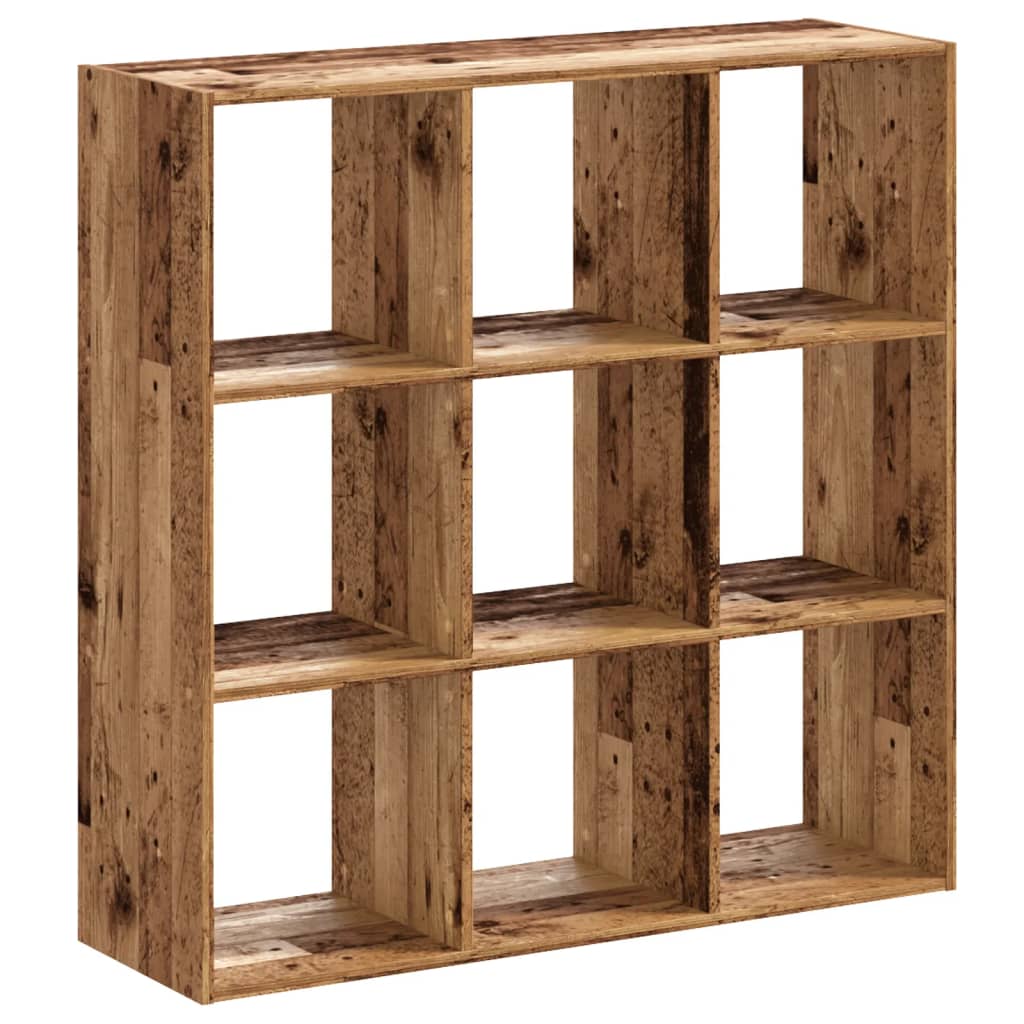Bookshelf Reclaimed Wood Look 102x32x102 cm Engineered Wood