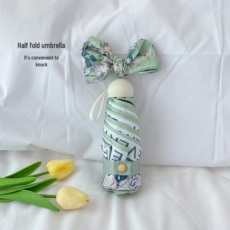 Puli Wooden Handle Folding Umbrella