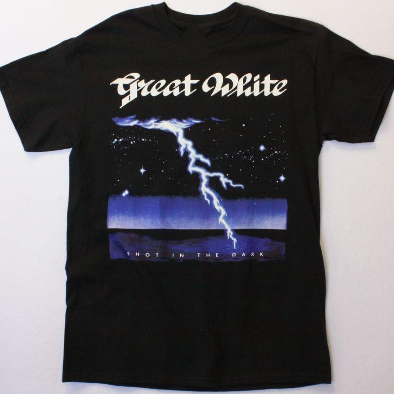 GREAT WHITE SHOT IN THE DARK Black Men S-234XL T-shirt E495 XXL