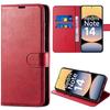 Case - E.F.CONNECTION - For Xiaomi Redmi Note 14 5G - Red Synthetic Leather - Shockproof - Integrated Stand