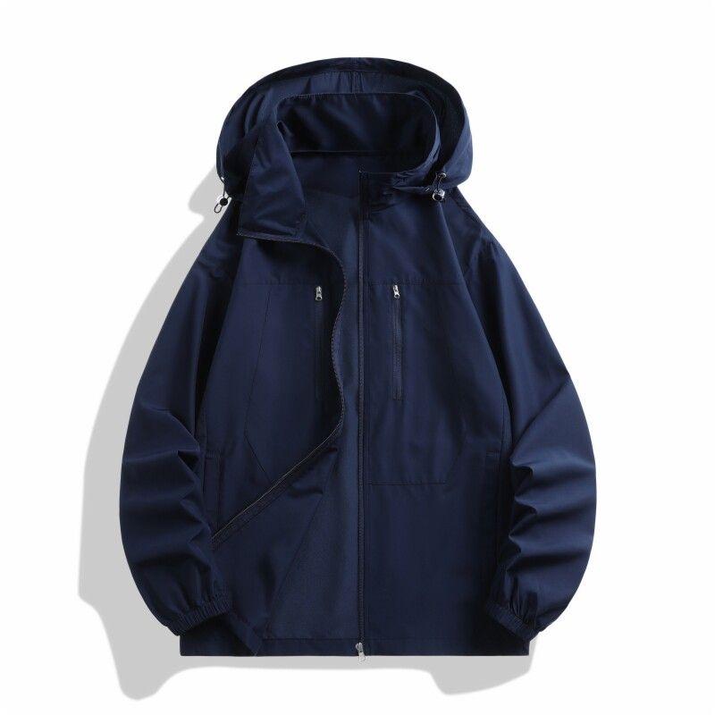 

Wassup Cooling Upf50+ High Protection Sunscreen Jacket for Men, Uv Protection, Lightweight, Quick-Drying, Outdoor Simple Hooded Jacket Royal Blue(Upf50+ Cool Sunscreen Fabric) 3XL