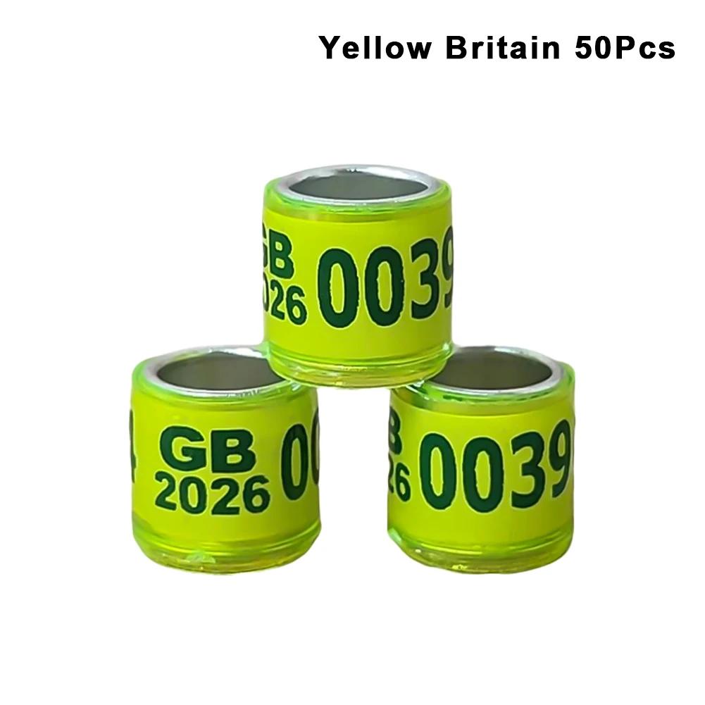 8x11mm Numbered Pigeons Foot Ring 10-50Pcs 2026 Multicolor Parrots Leg Rings for Birds Outdoor Training