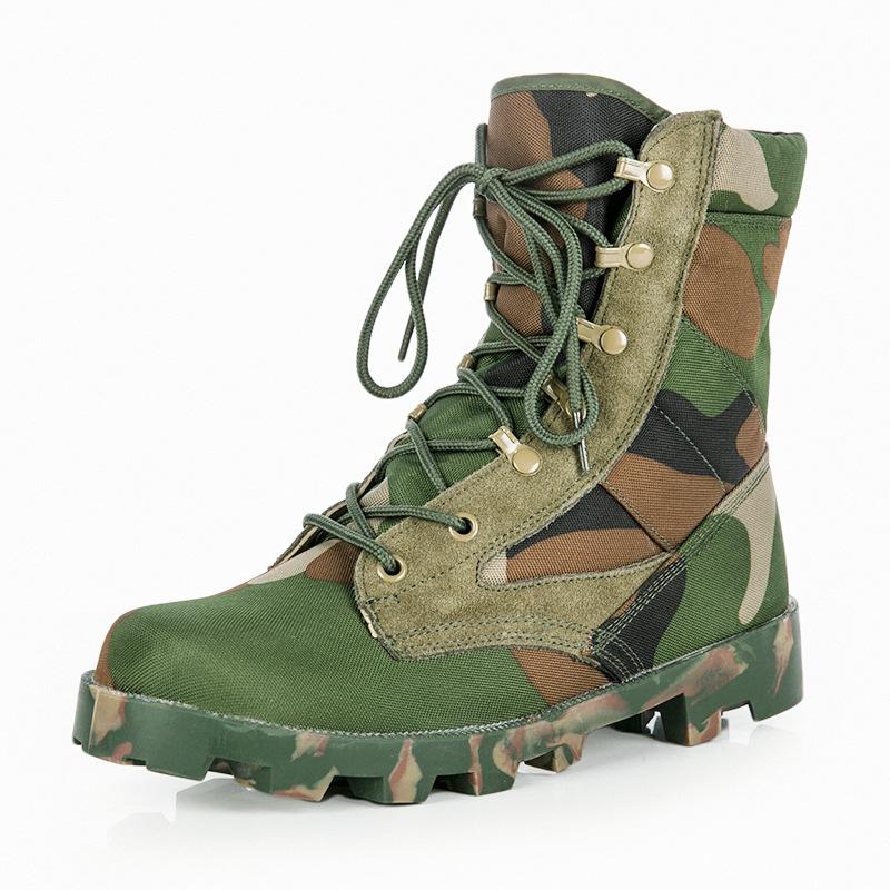 Fashion Men's and Women's High-top Work Shoes Desert Boots Army Green Outdoor Hiking Boots Camo Outdoor Training Boots Size 38 45