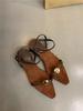 Design Sense Niche Pointed Sandals Women's 2024 Summer French Temperament Retro Brown Open-toed Roman Shoes
