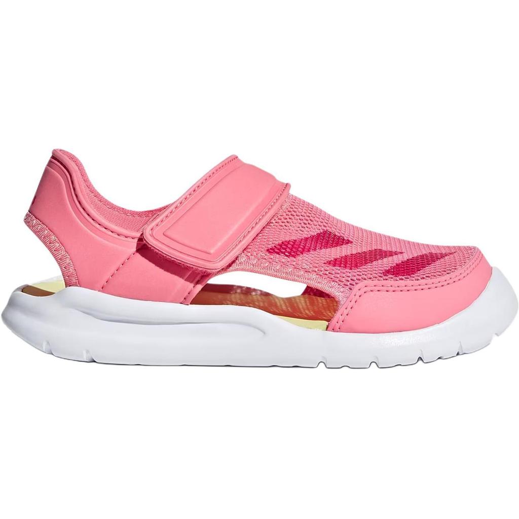 adidas Fortaswim Synthetic Leather Slip Resistant Abrasion Resistant Low Top Children's Sandals Pink AC8297