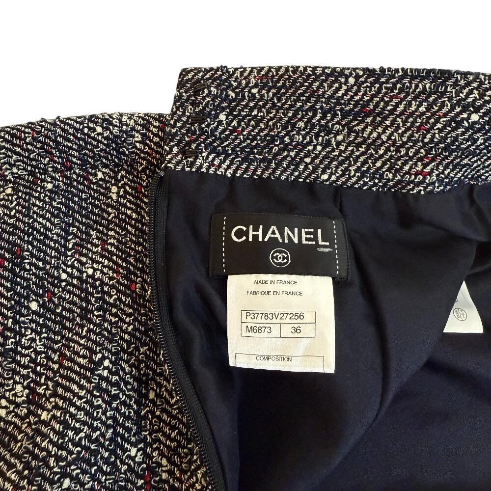 CHANEL P37783V27256 tweed COCO Mark Rayon skirt multicolor Rayon Used
