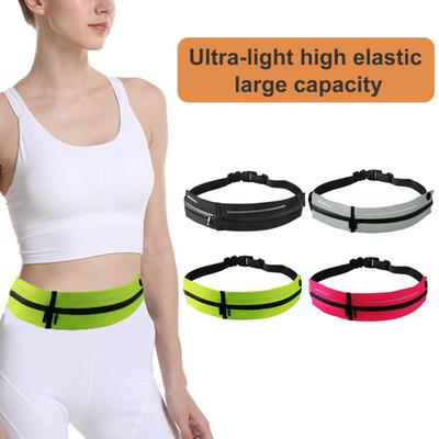 Sport Fanny Pack Double Pockets Large Capacity Multifunctional Waterproof Adjustable Storage Bag Portable Unisex Phone Holder Running Waist Pouch