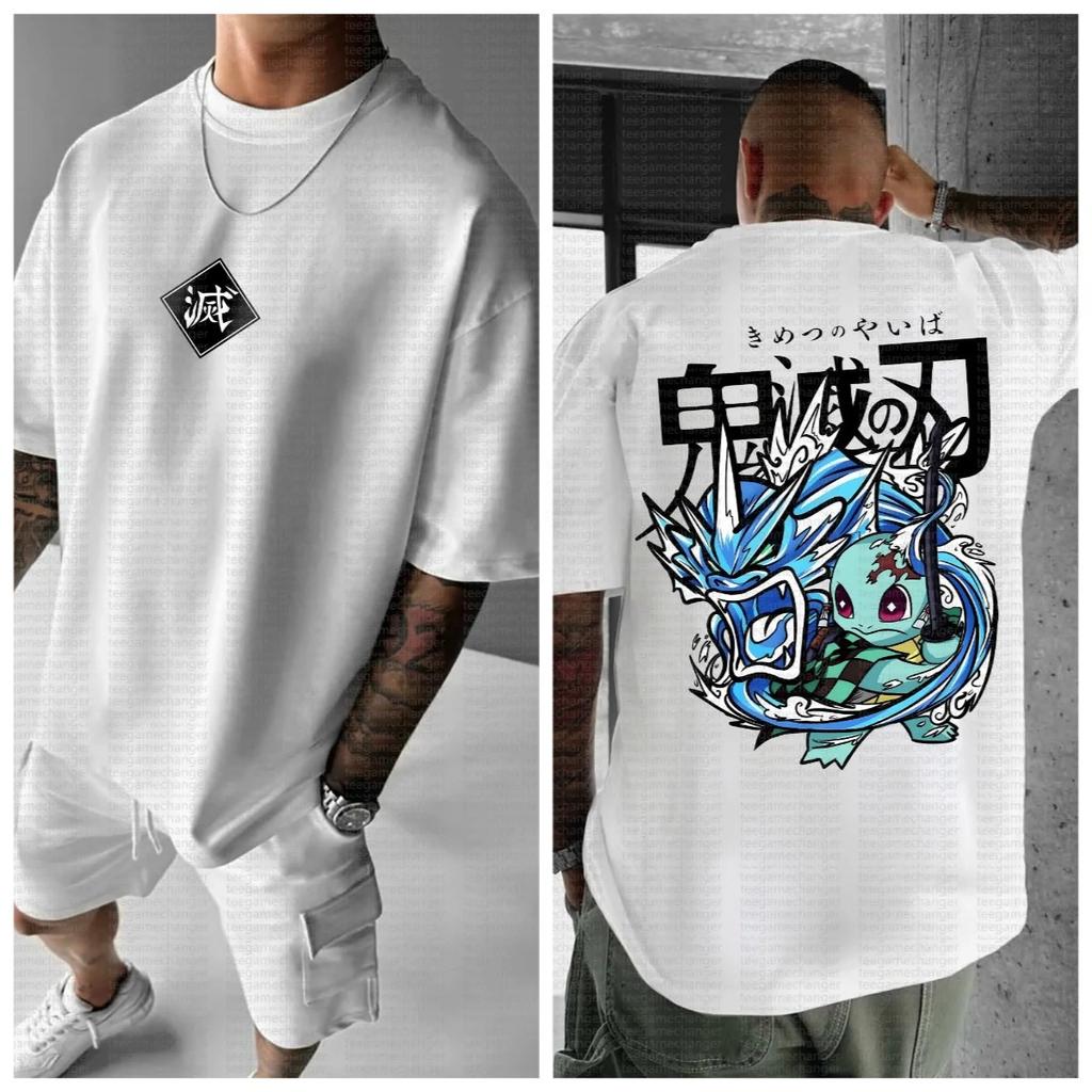 Pokémon Joint Demon Slayer Animation Derivatives Mens and Womens Summer Fashion Oversize TshirtHoodieShorts and Sweatpants