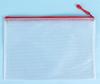 Multipurpose Student Supplies PVC Mesh Pouch Clear Mesh Stationery Organizer Smooth Zipper File Document Bag