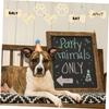 Bone & Paw Print Wooden Ornament Tag for Pet Crafts