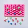 Heart Shaped Silicone Soap Mold 55 Grids Food Grade Non-stick Tray for Chocolate Cookie Cake Baking DIY