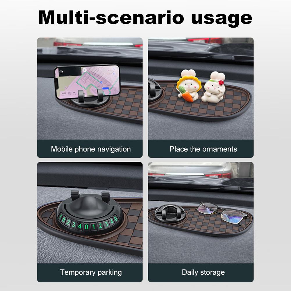 Multifunctional Car Anti-Slip Mat 360 Rotatable Universal Phone Holder