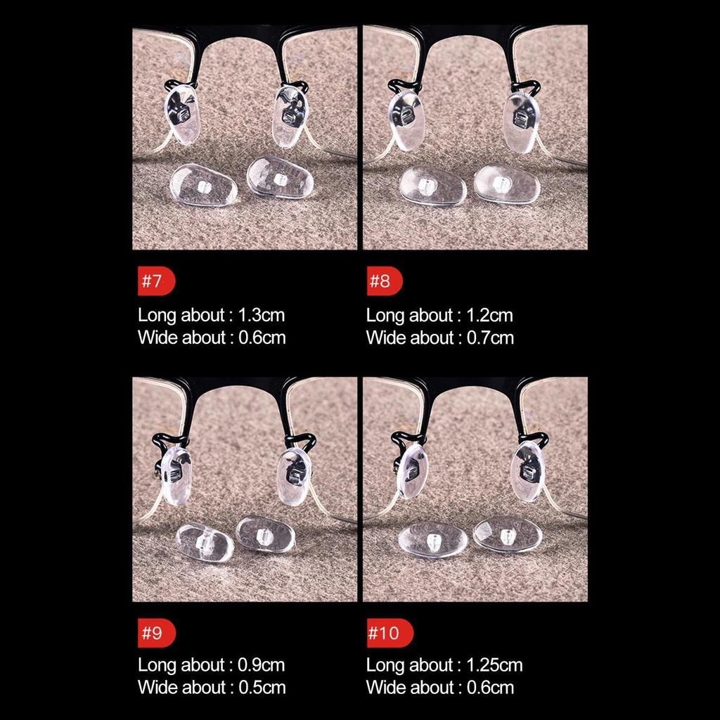 Pads Nose Tweezers Glasses with Screws Soft 25Pairs for