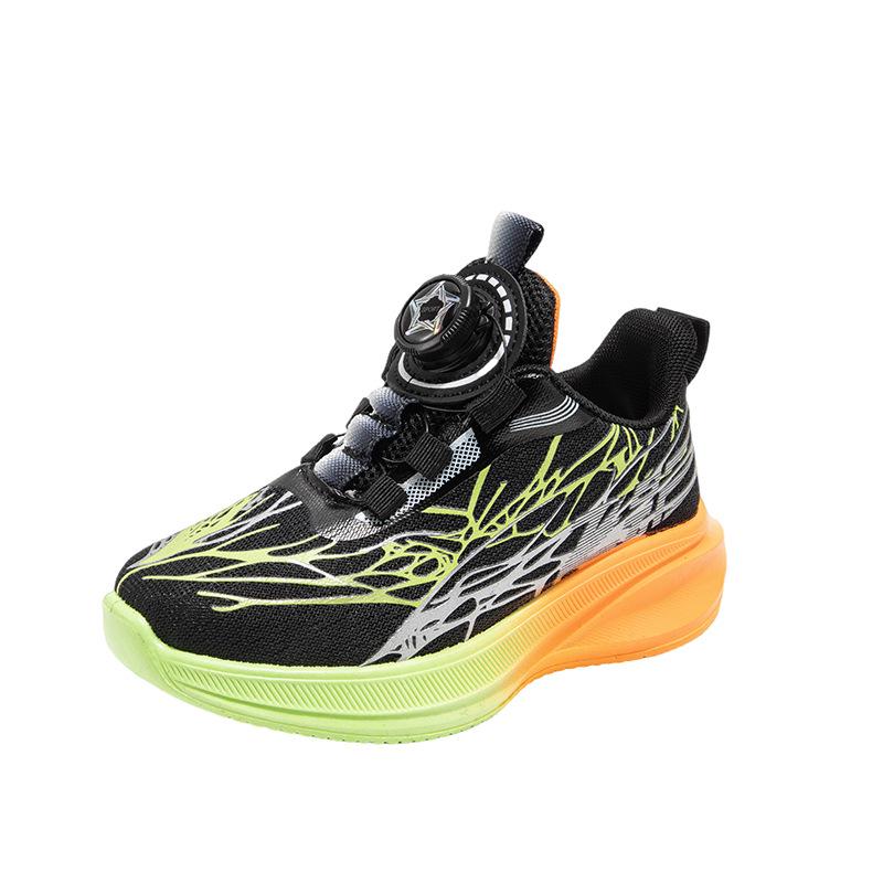 Breathable Boys' Mesh Sneakers - Spring & Autumn Shock-Absorbing Running Shoes with Soft Sole for Casual Wear